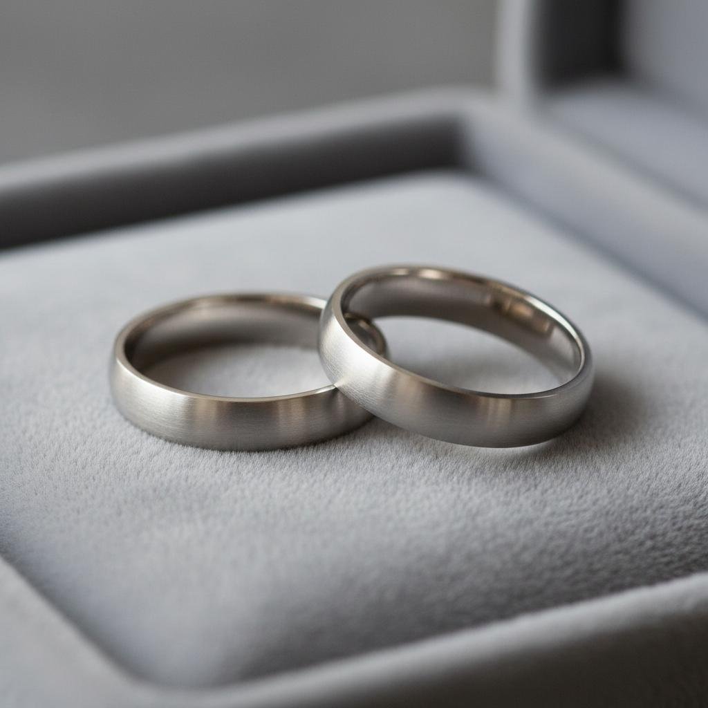 Platinum Wedding Band Set